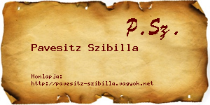 Pavesitz Szibilla névjegykártya